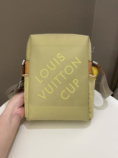 Louis Vuitton Cup Damier Weatherly Bag Lime Green