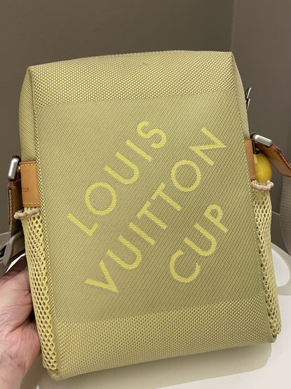 Louis Vuitton Cup Damier Weatherly Bag Lime Green