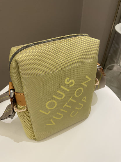 Louis Vuitton Cup Damier Weatherly Bag Lime Green