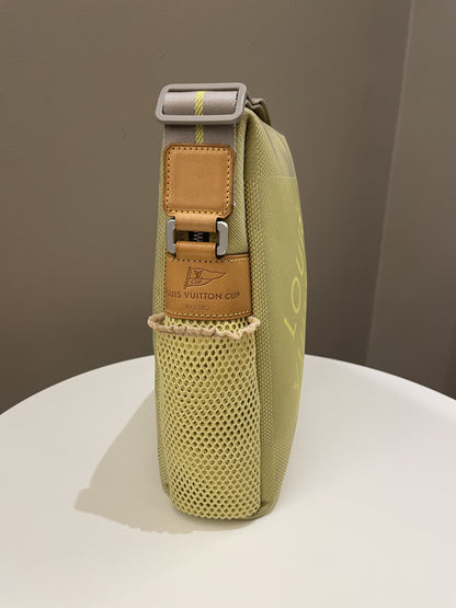 Louis Vuitton Cup Damier Weatherly Bag Lime Green