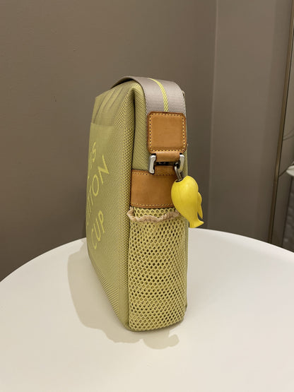 Louis Vuitton Cup Damier Weatherly Bag Lime Green