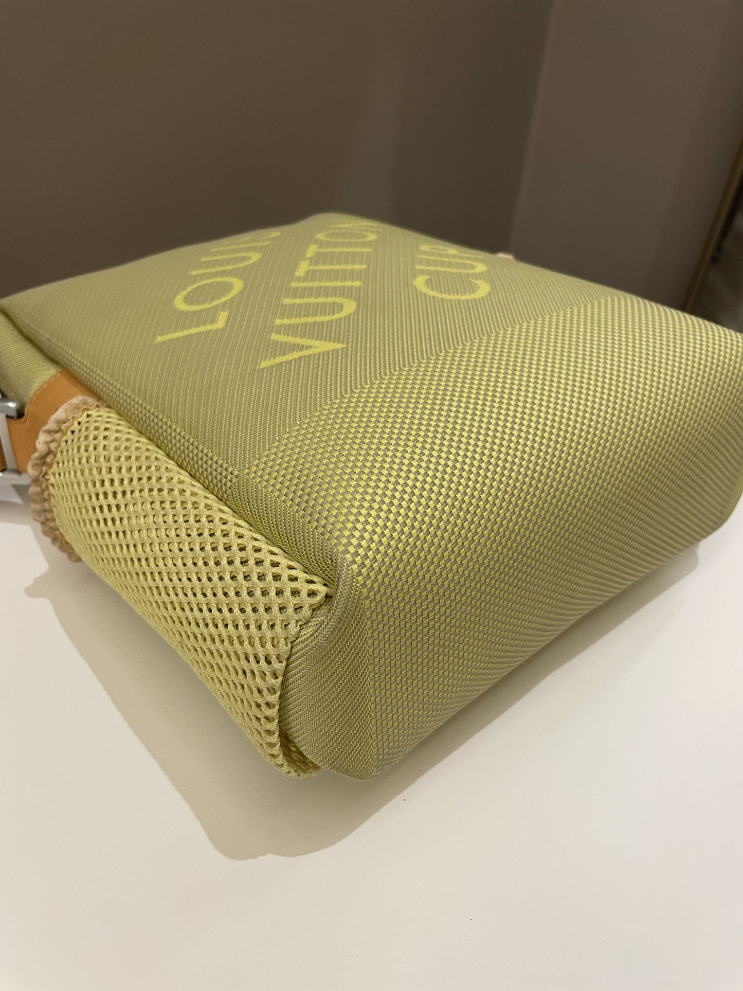 Louis Vuitton Cup Damier Weatherly Bag Lime Green