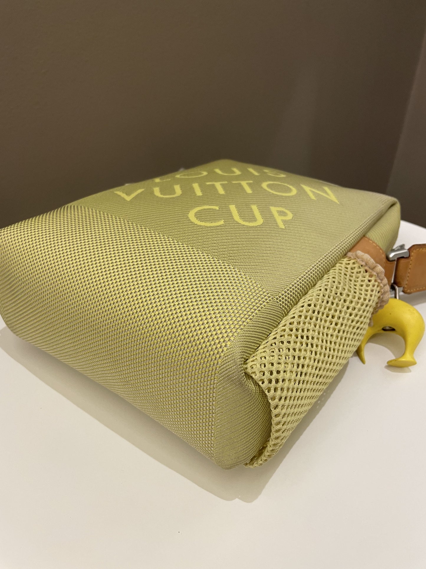 Louis Vuitton Cup Damier Weatherly Bag Lime Green