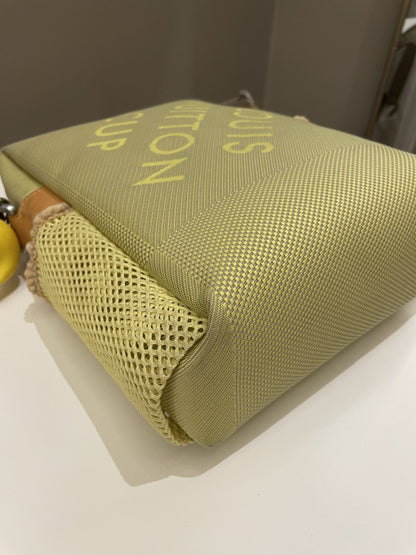 Louis Vuitton Cup Damier Weatherly Bag Lime Green