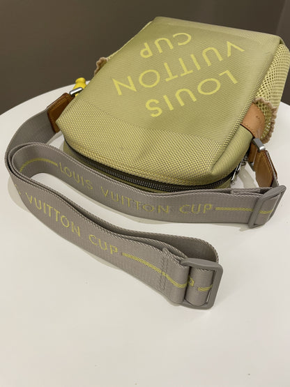 Louis Vuitton Cup Damier Weatherly Bag Lime Green