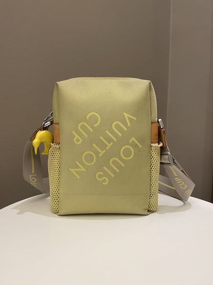 Louis Vuitton Cup Damier Weatherly Bag Lime Green