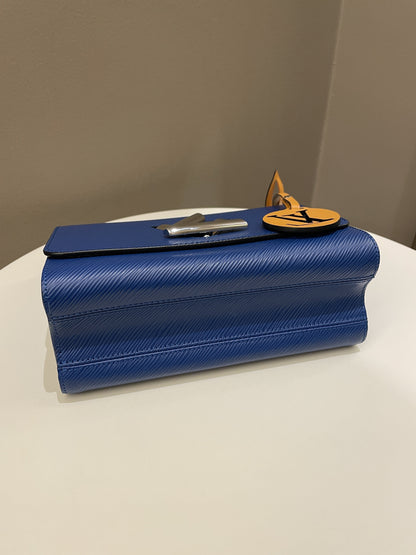 Louis Vuitton Twist MM Bag Blue Epi Leather