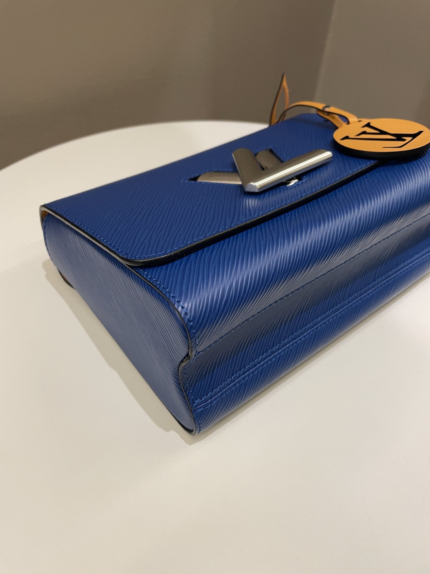 Louis Vuitton Twist MM Bag Blue Epi Leather