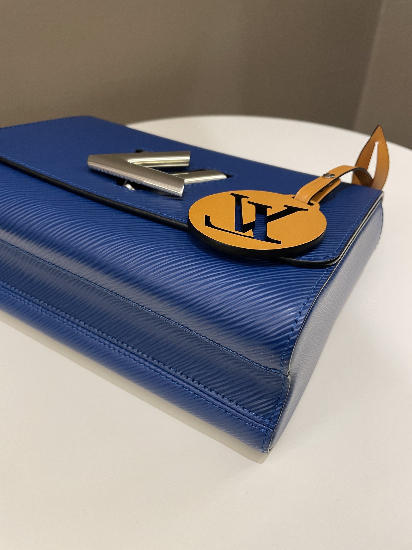 Louis Vuitton Twist MM Bag Blue Epi Leather