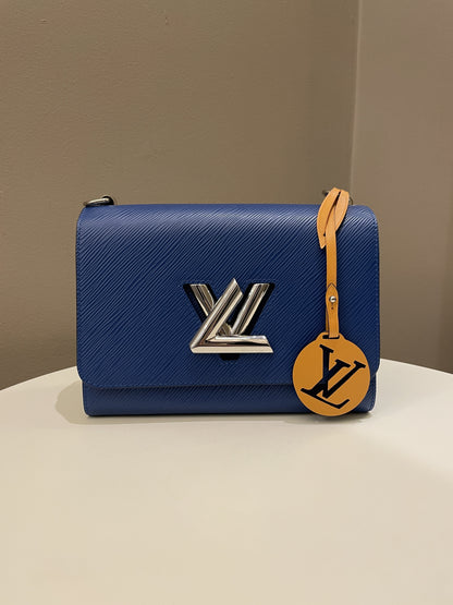 Louis Vuitton Twist MM Bag Blue Epi Leather