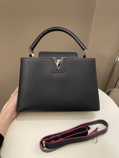 Louis Vuitton Capuccine Midnight Grainy Leather