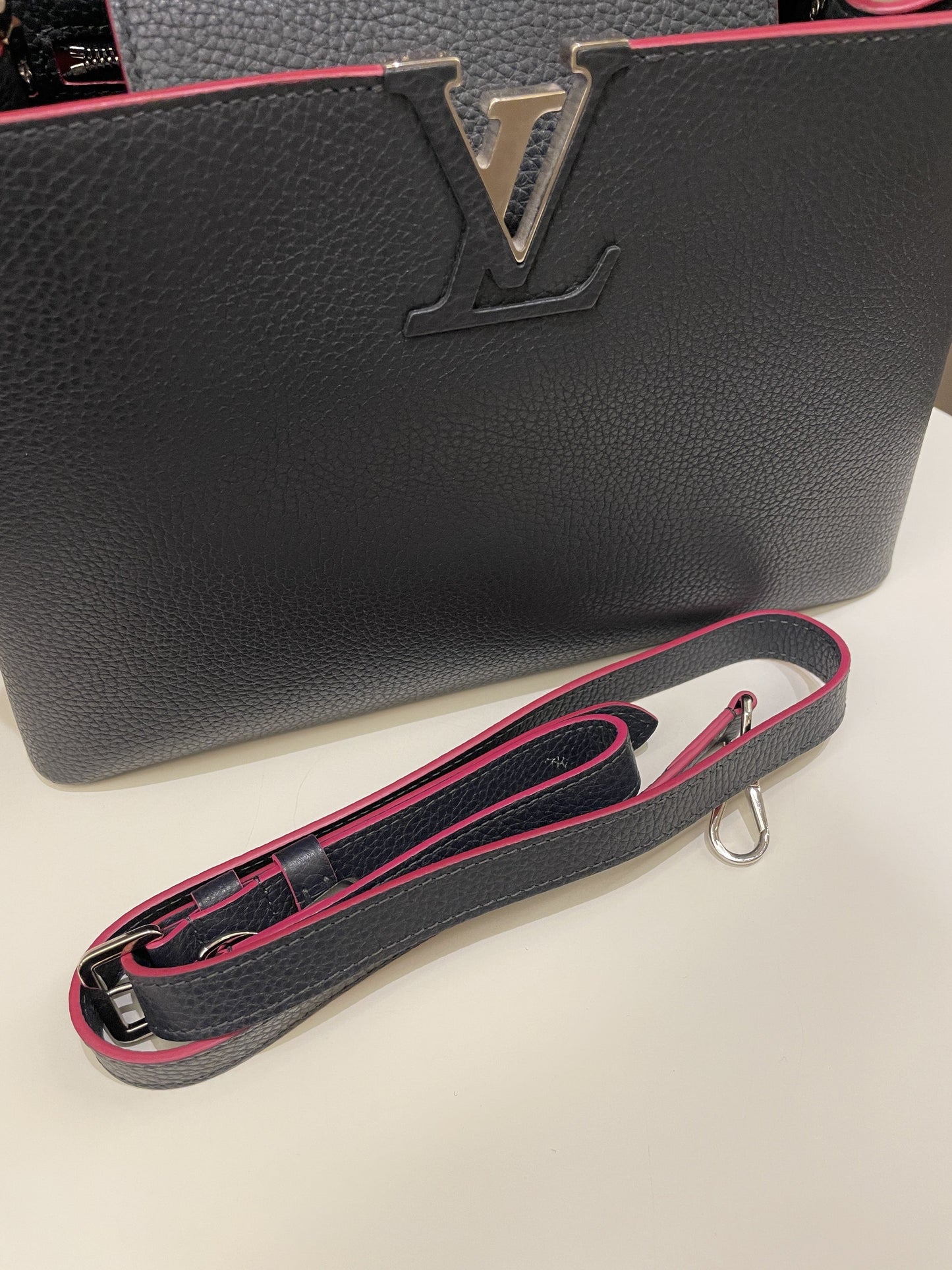 Louis Vuitton Capuccine Midnight Grainy Leather