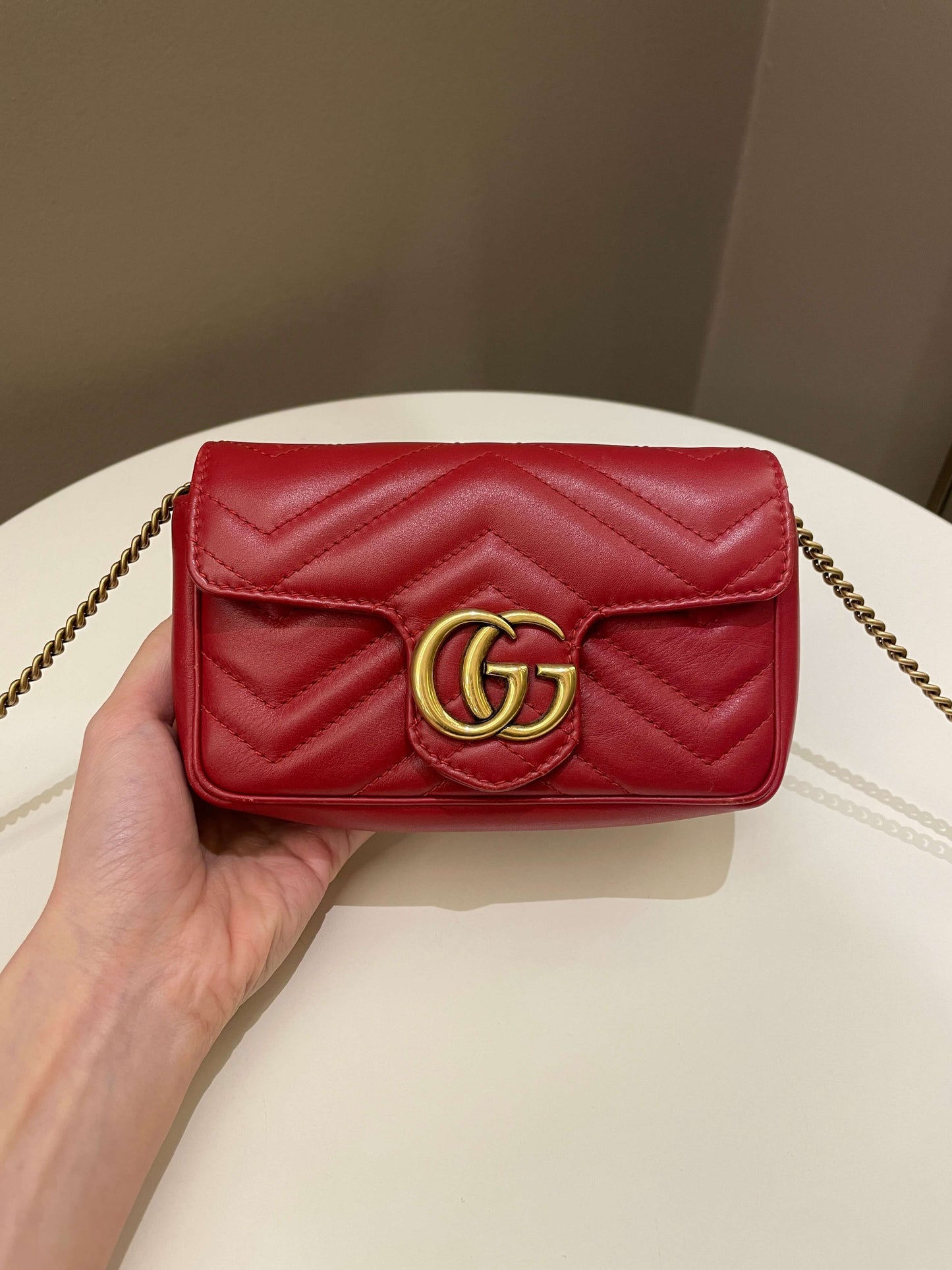 Gucci Marmont Extra Mini Red Lambskin