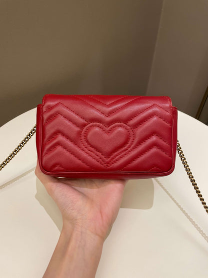 Gucci Marmont Extra Mini Red Lambskin