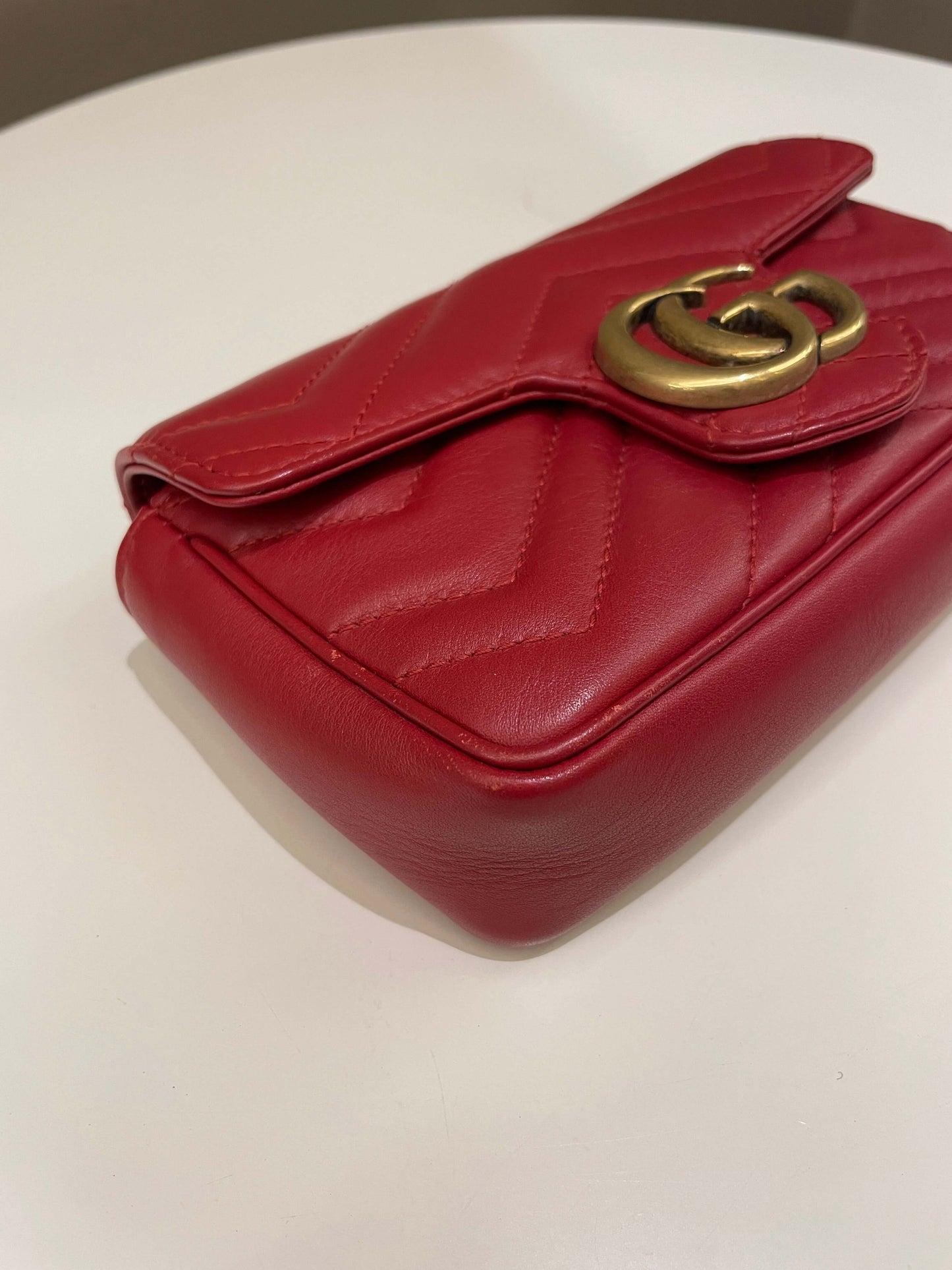 Gucci Marmont Extra Mini Red Lambskin