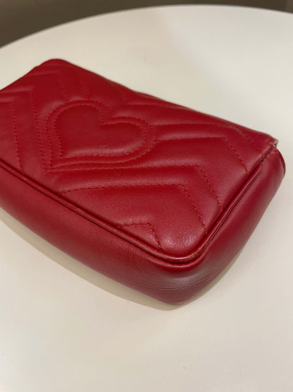 Gucci Marmont Extra Mini Red Lambskin