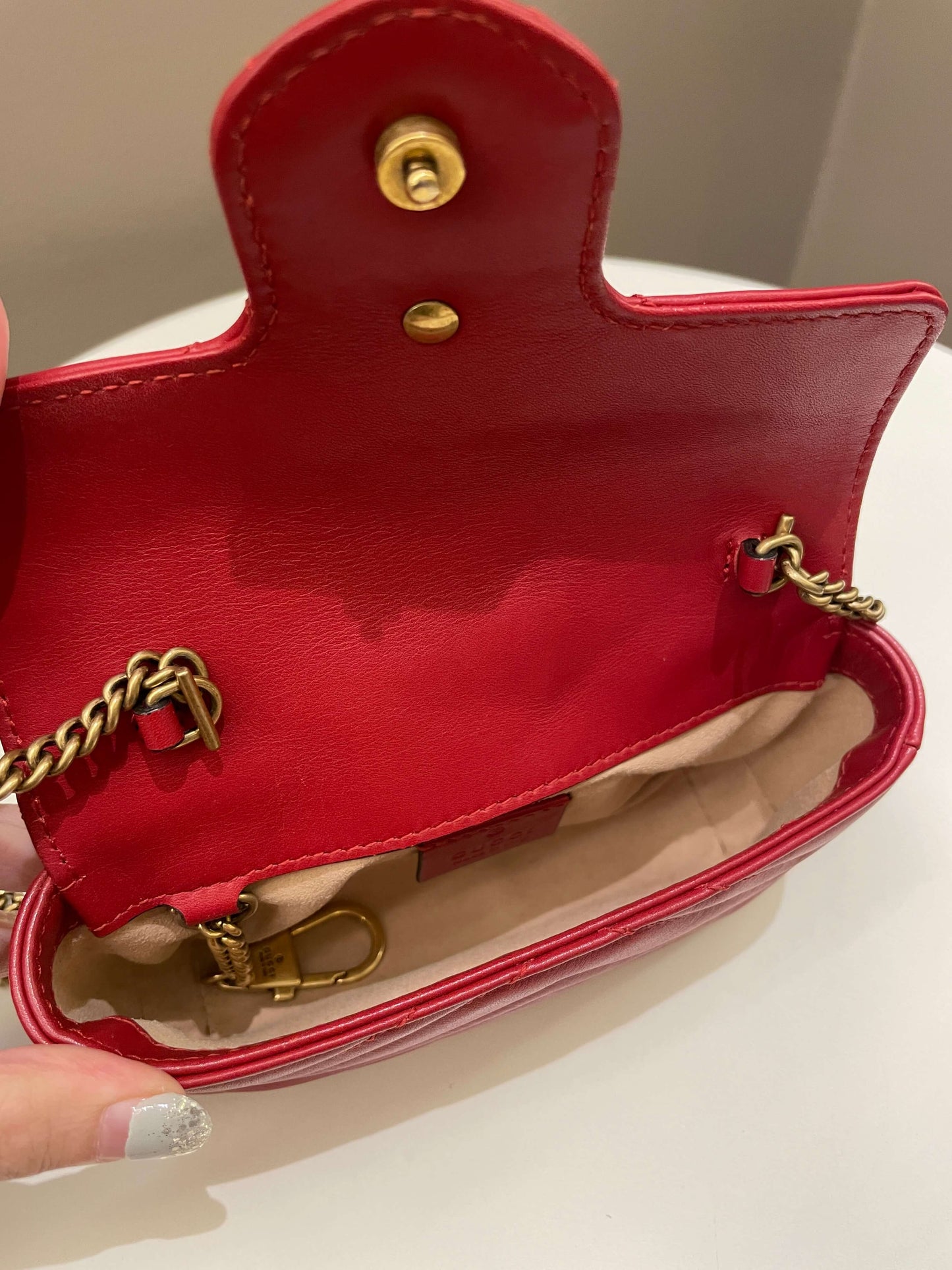 Gucci Marmont Extra Mini Red Lambskin