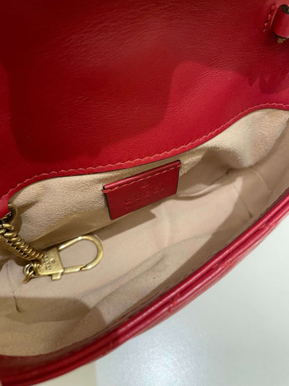 Gucci Marmont Extra Mini Red Lambskin