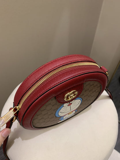 Gucci Doraemon Fujiko-Pro Mini GG Round Bag Gg Mini Coated Canvas