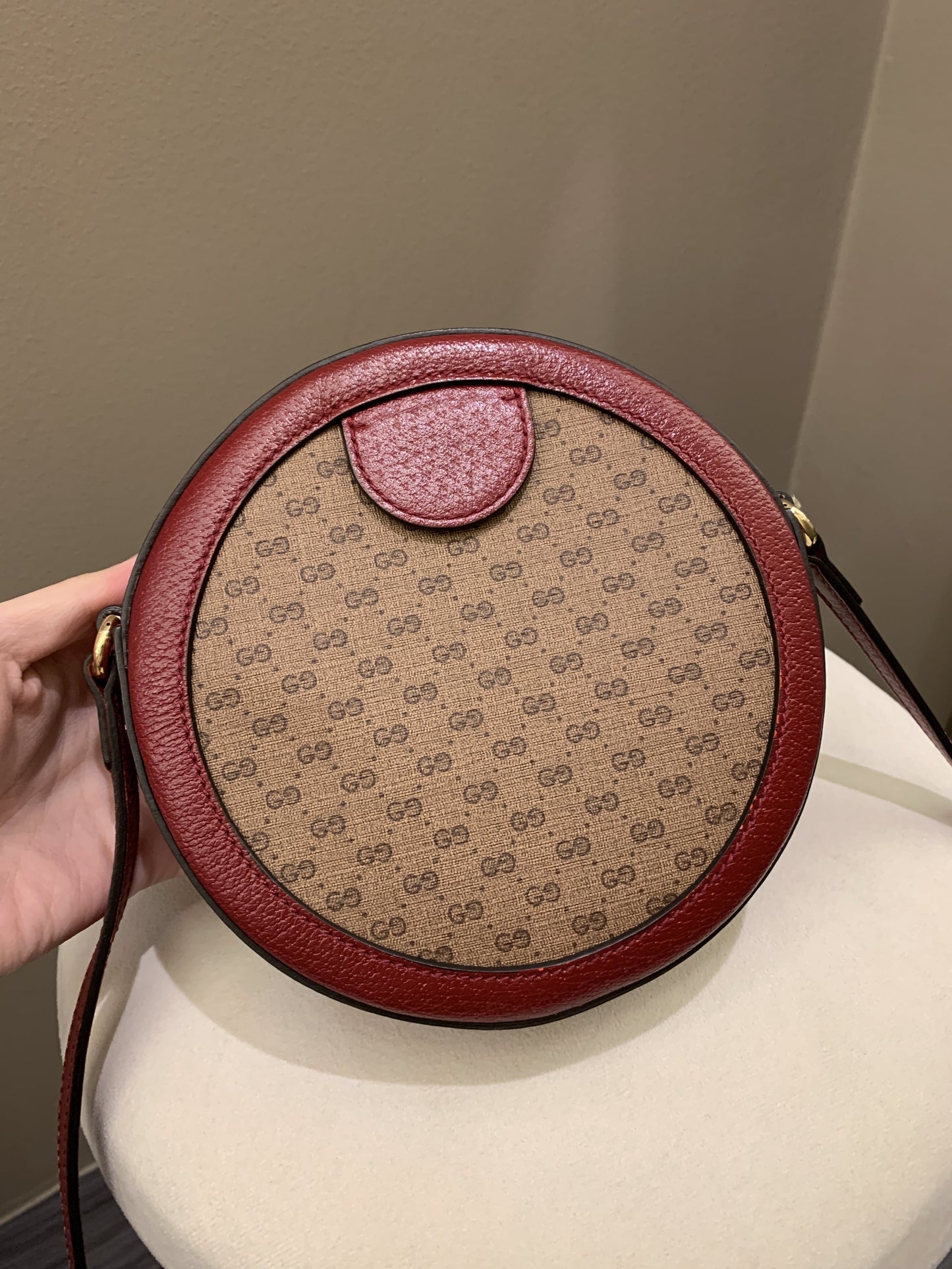 Gucci Doraemon Fujiko-Pro Mini GG Round Bag Gg Mini Coated Canvas