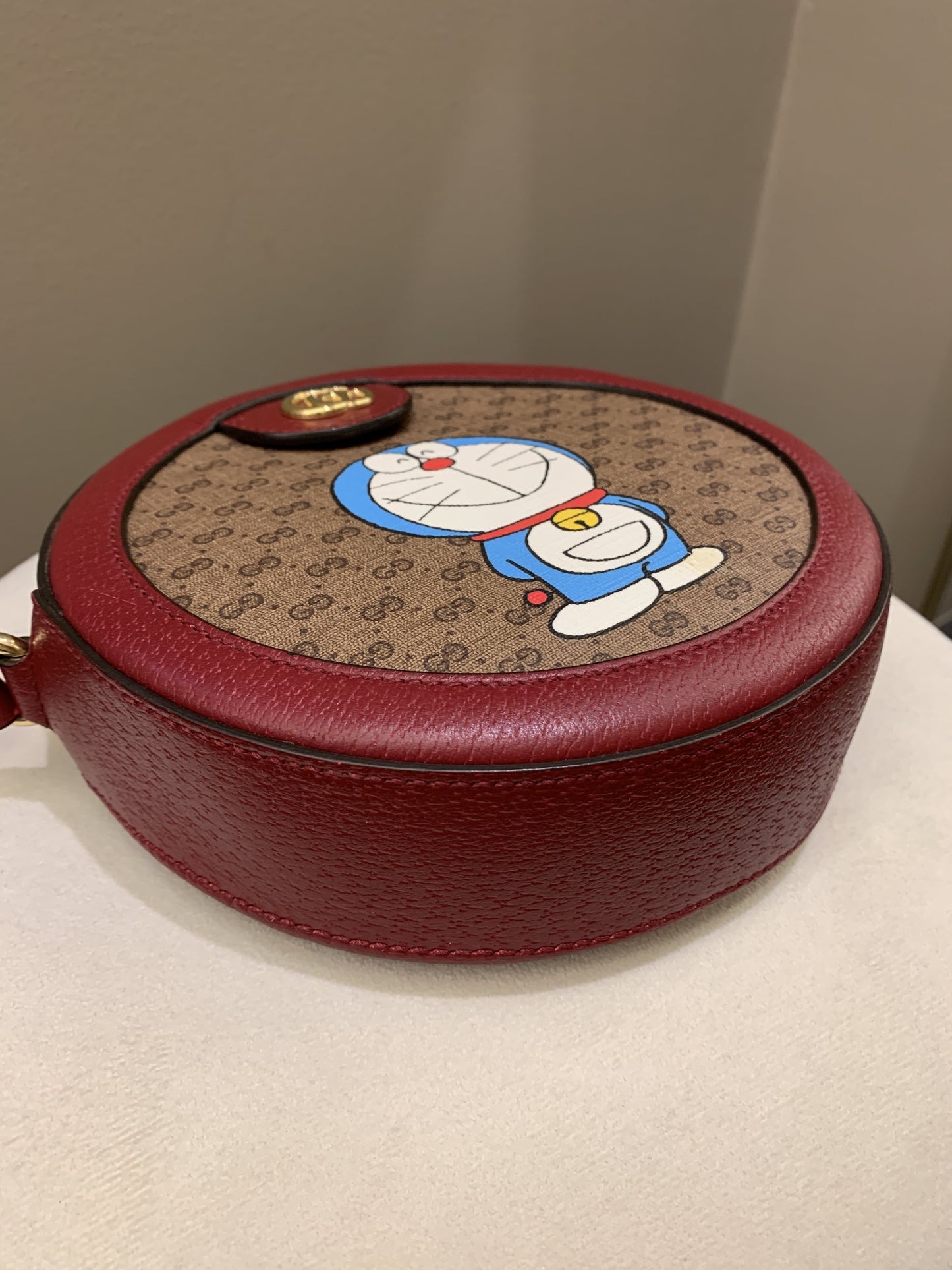 Gucci Doraemon Fujiko-Pro Mini GG Round Bag Gg Mini Coated Canvas