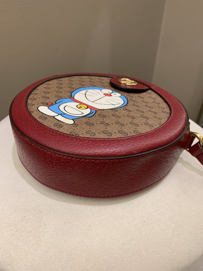 Gucci Doraemon Fujiko-Pro Mini GG Round Bag Gg Mini Coated Canvas