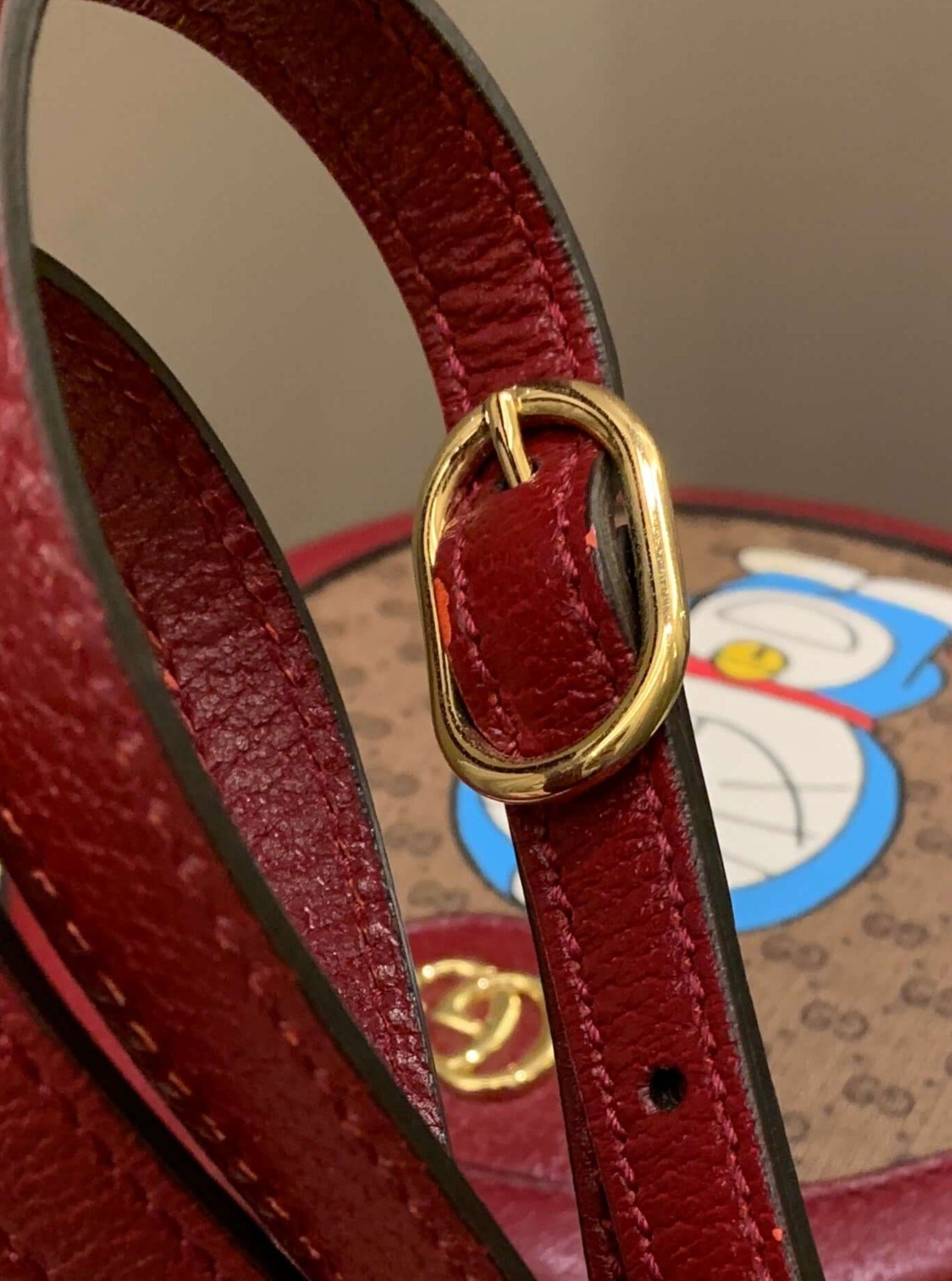 Gucci Doraemon Fujiko-Pro Mini GG Round Bag Gg Mini Coated Canvas