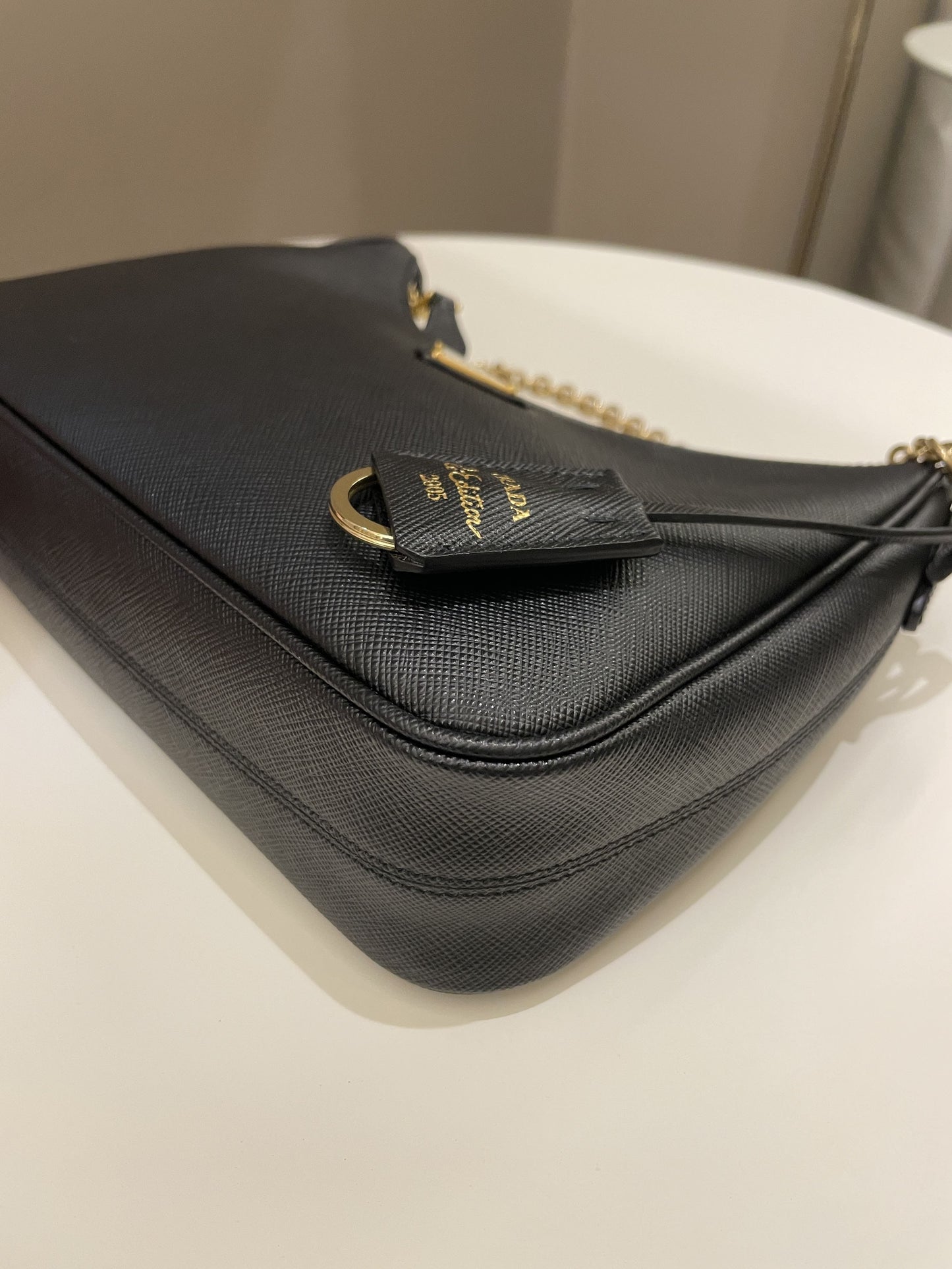 Prada Re-Edition 2005 Saffiano Bag Black Saffiano Leather