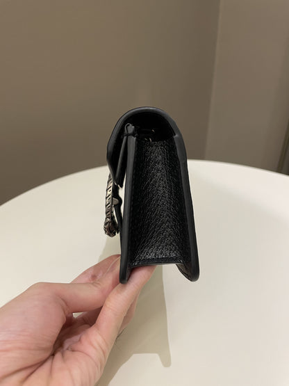 Gucci Dionysus GG Mini Chain Bag Black Denim