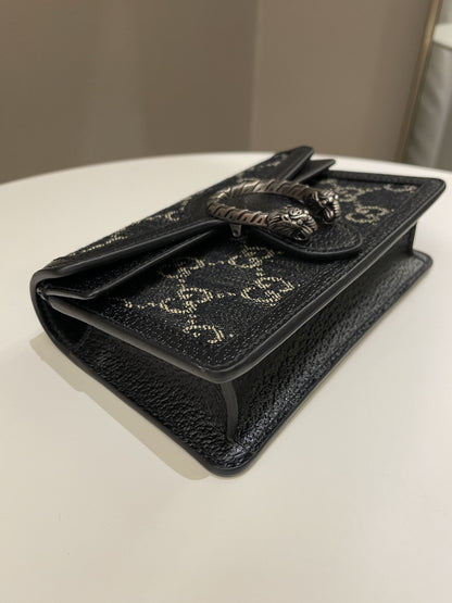 Gucci Dionysus GG Mini Chain Bag Black Denim