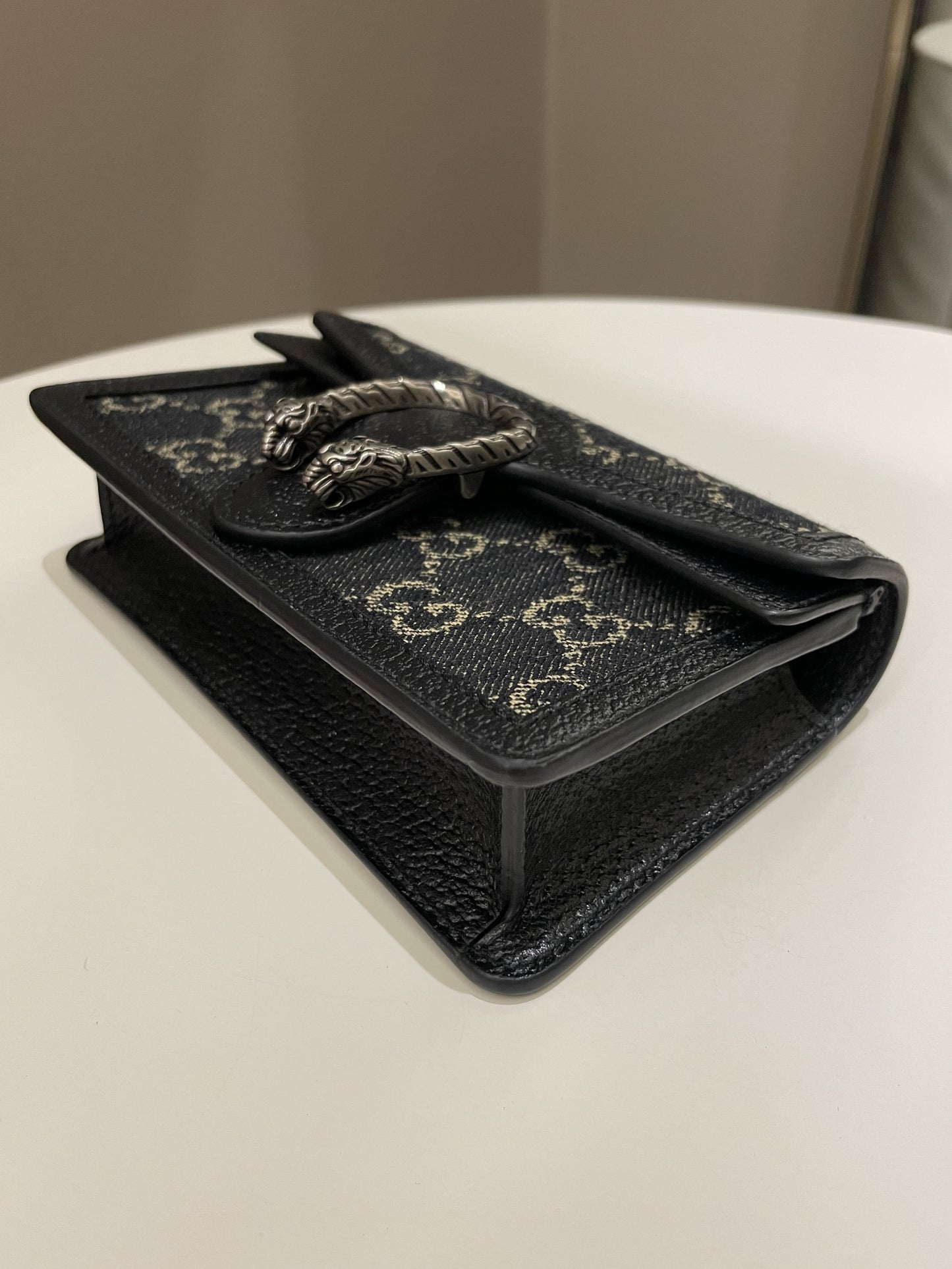 Gucci Dionysus GG Mini Chain Bag Black Denim