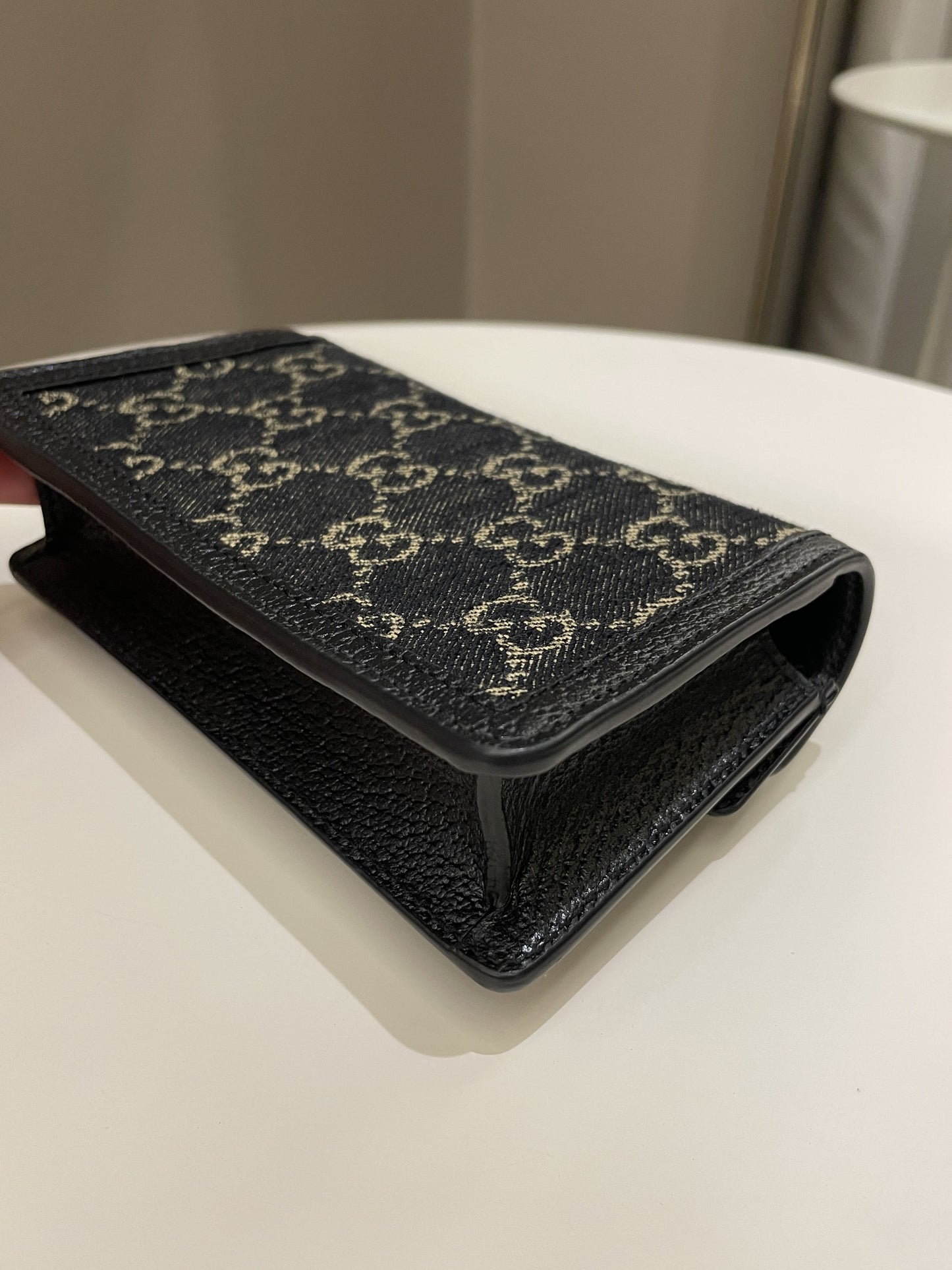 Gucci Dionysus GG Mini Chain Bag Black Denim