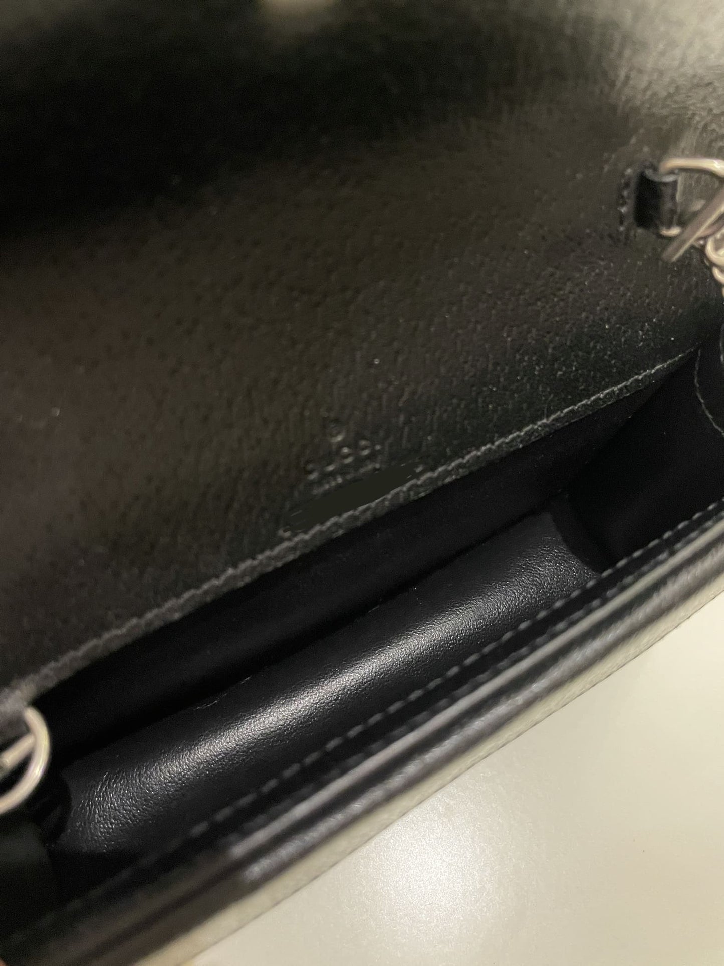 Gucci Dionysus GG Mini Chain Bag Black Denim