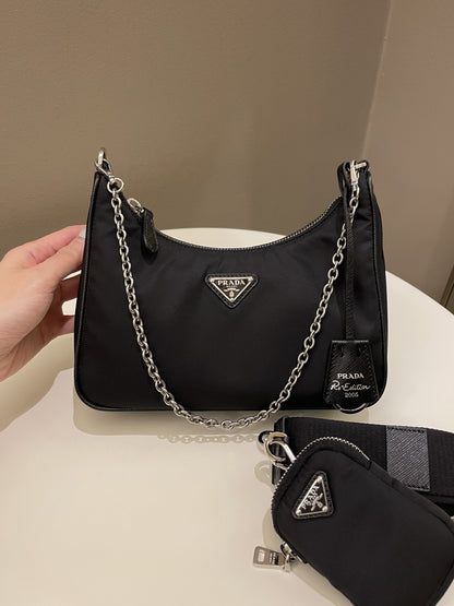 Prada Re-Edition 2005 Nylon Bag Black Nylon