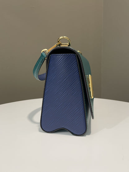 Louis Vuitton Twist MM Bag Emeraude Indigo Epi