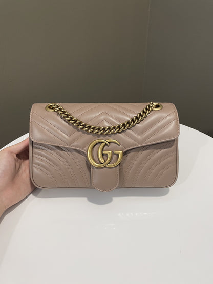 Gucci Marmont Flap Bag Beige