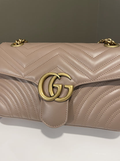 Gucci Marmont Flap Bag Beige