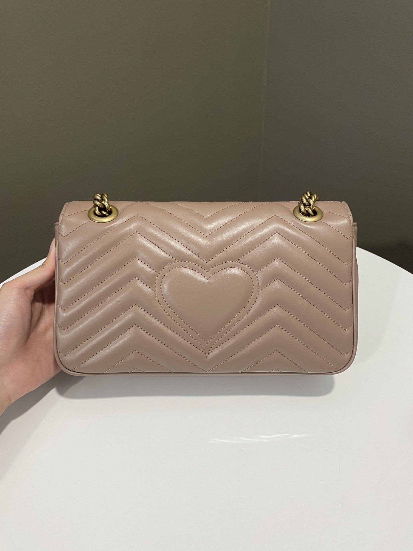 Gucci Marmont Flap Bag Beige