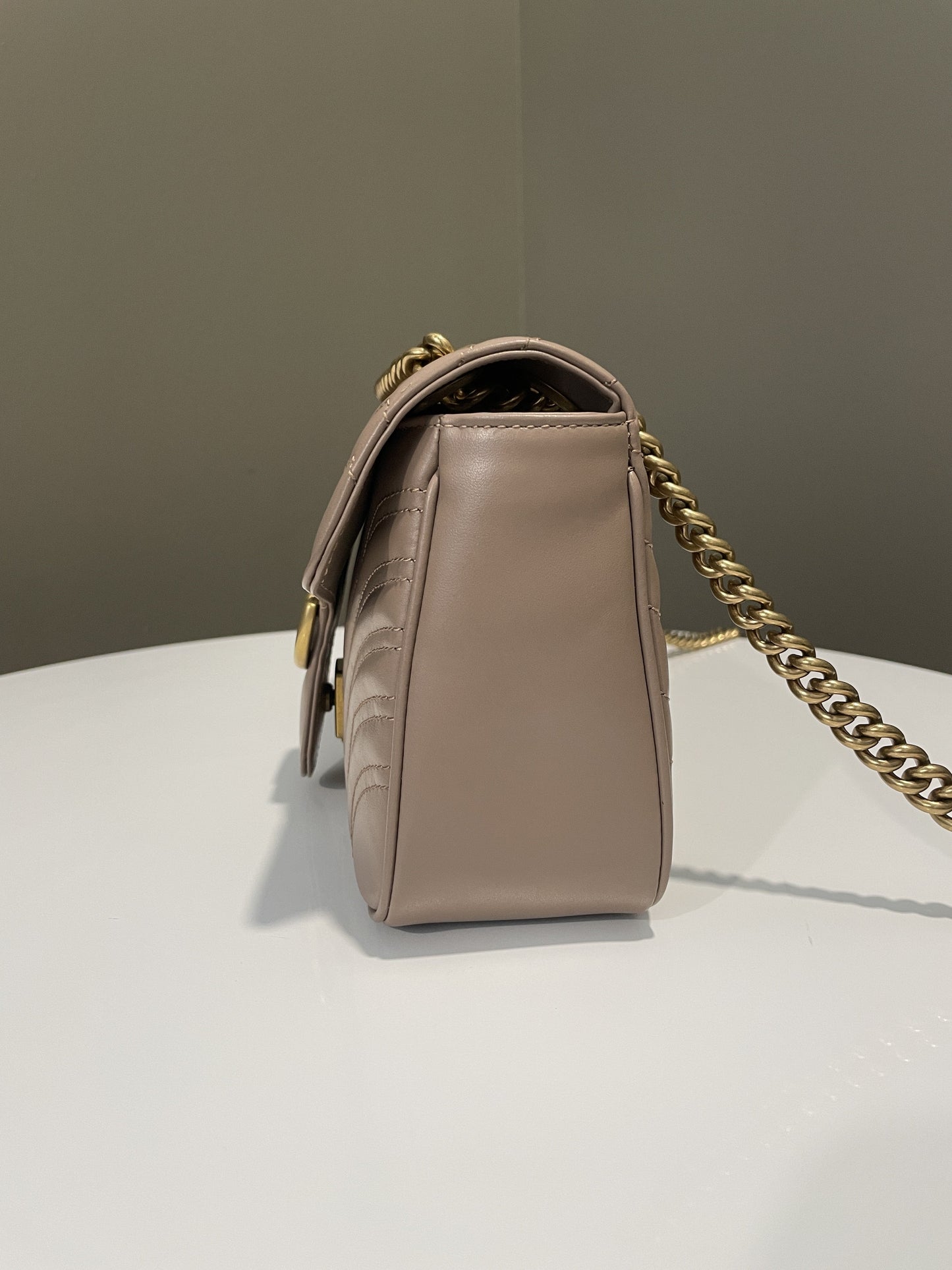 Gucci Marmont Flap Bag Beige