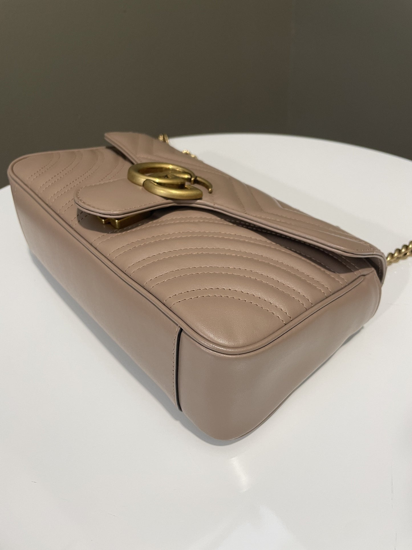 Gucci Marmont Flap Bag Beige