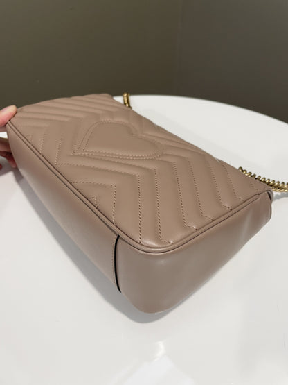 Gucci Marmont Flap Bag Beige