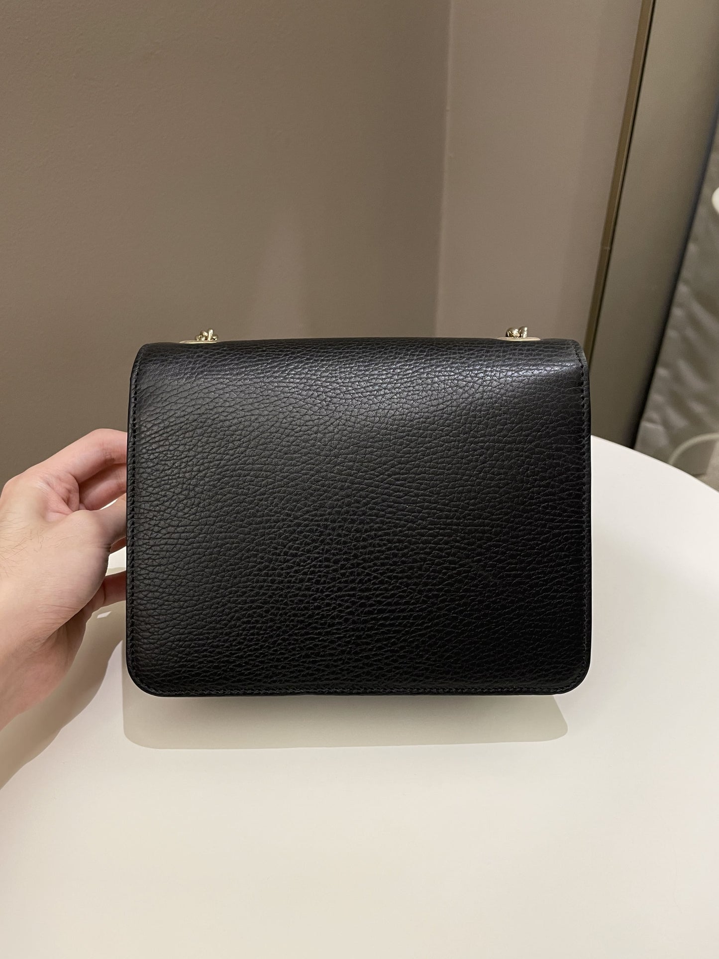 Gucci Interlocking GG Bag Black Grained Leather