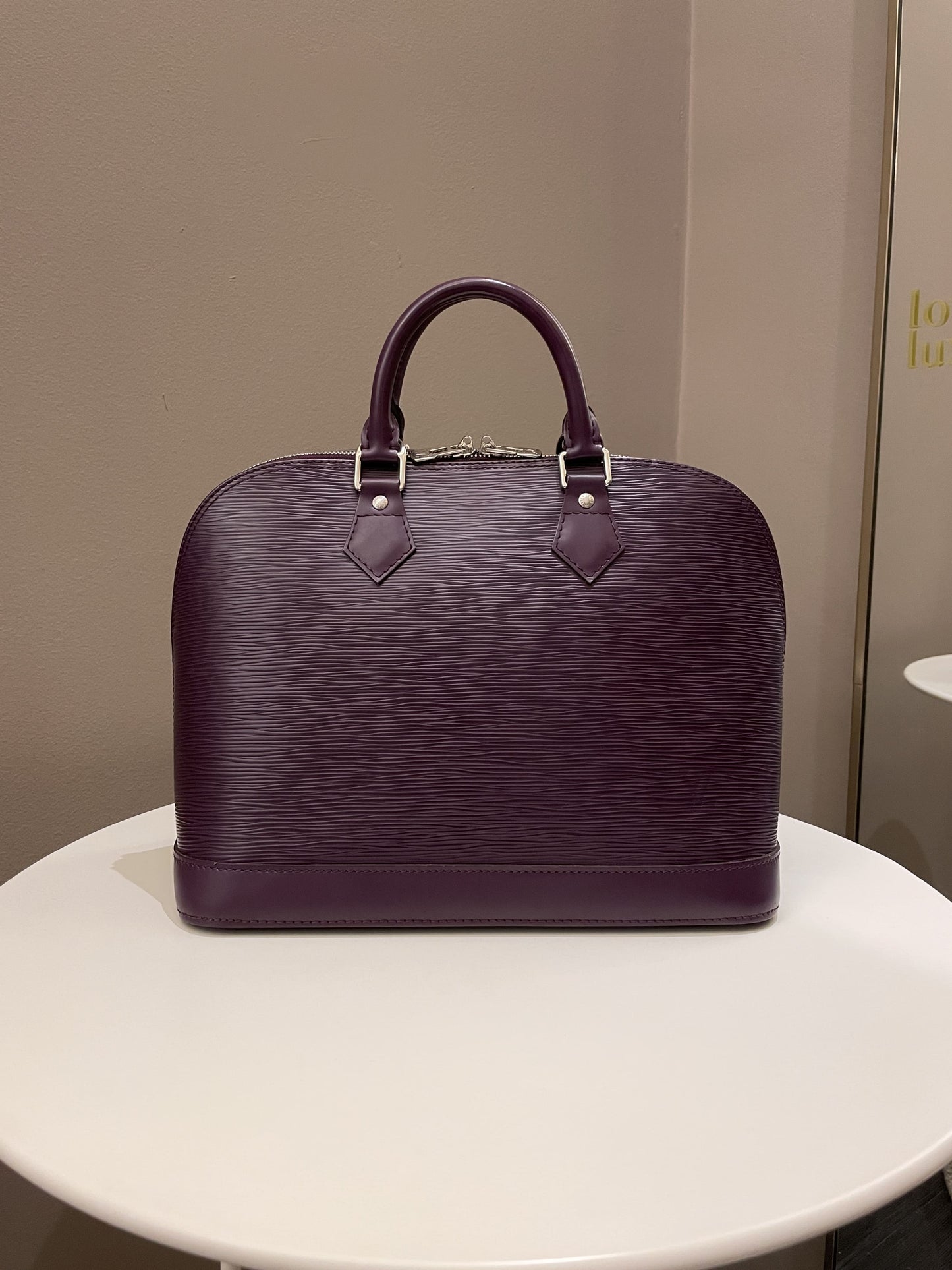 Louis Vuitton Alma Dark Purple Cassis Epi Leather