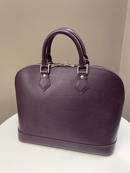 Louis Vuitton Alma Dark Purple Cassis Epi Leather