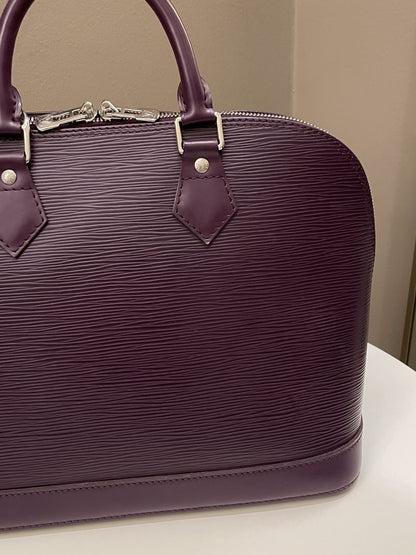 Louis Vuitton Alma Dark Purple Cassis Epi Leather