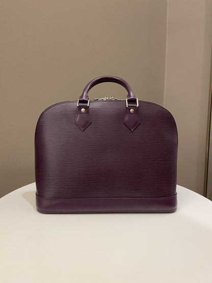 Louis Vuitton Alma Dark Purple Cassis Epi Leather