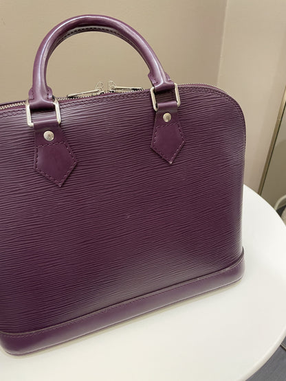 Louis Vuitton Alma Dark Purple Cassis Epi Leather