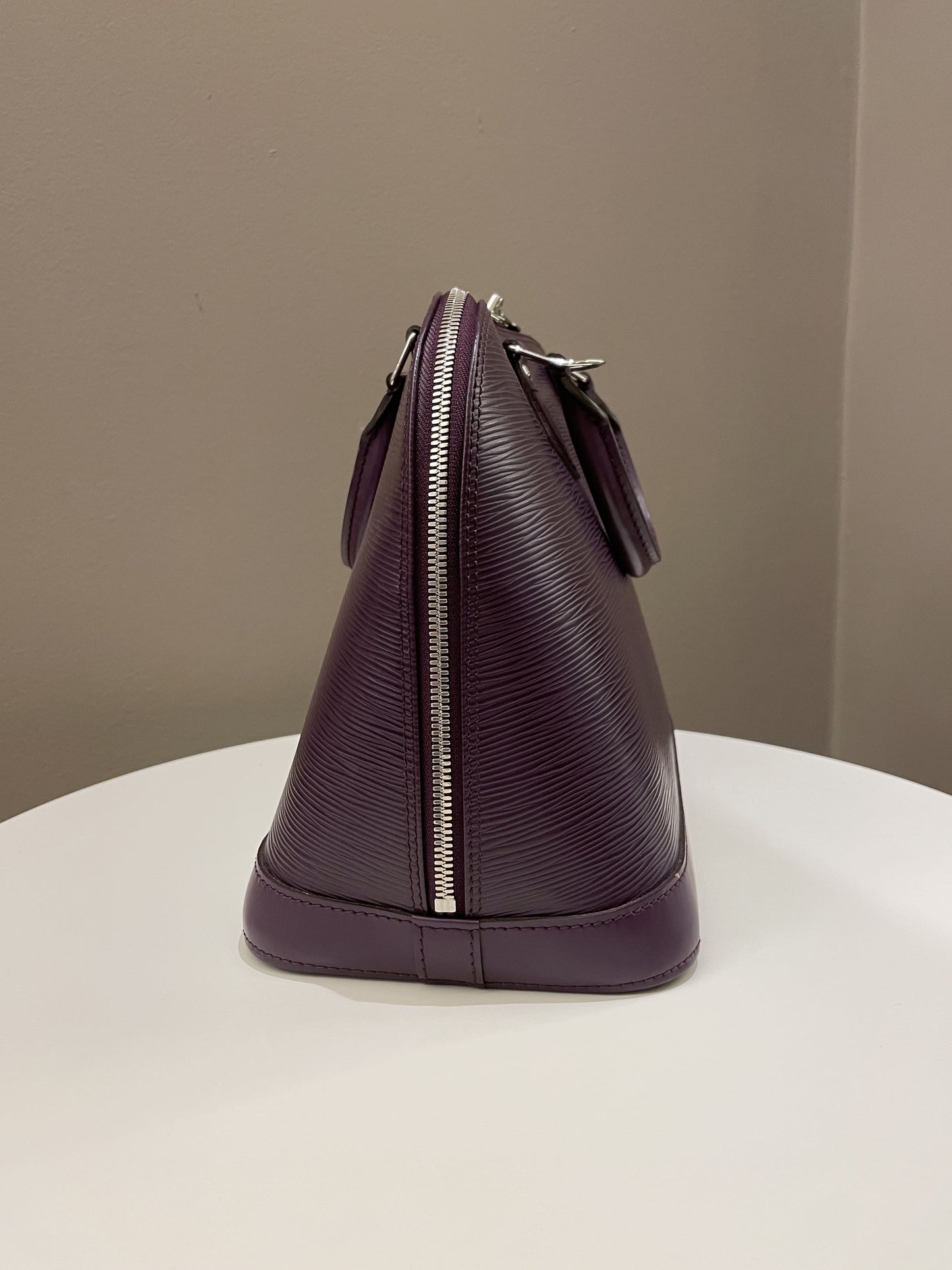 Louis Vuitton Alma Dark Purple Cassis Epi Leather