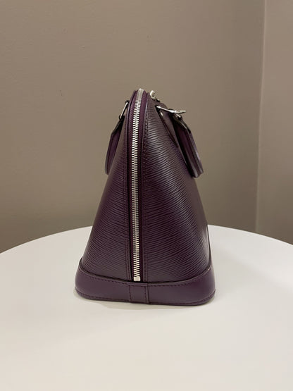 Louis Vuitton Alma Dark Purple Cassis Epi Leather