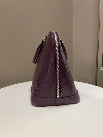 Louis Vuitton Alma Dark Purple Cassis Epi Leather